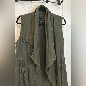 Gently worn dark green tank cover up